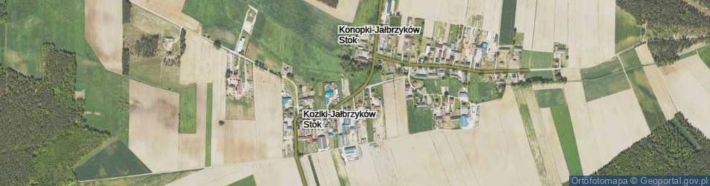 Zdjęcie satelitarne Koziki-Jałbrzyków Stok ul.